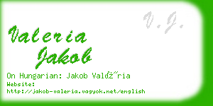 valeria jakob business card